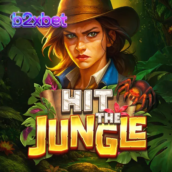 Interface do jogo Hit the Jungle com símbolos de selva e grade expansível